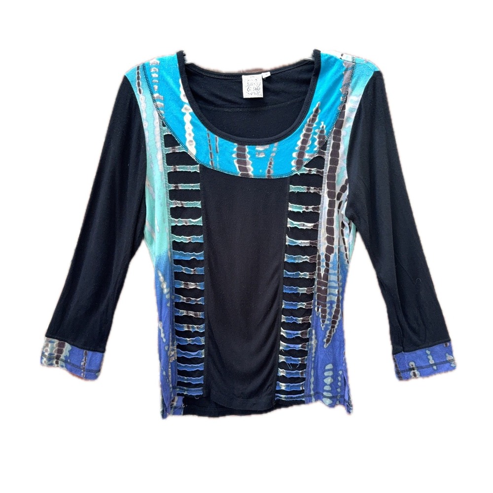 Parsley & Sage Women's Art‎ to Wear Tie Dye Long Sleeve Top Size S